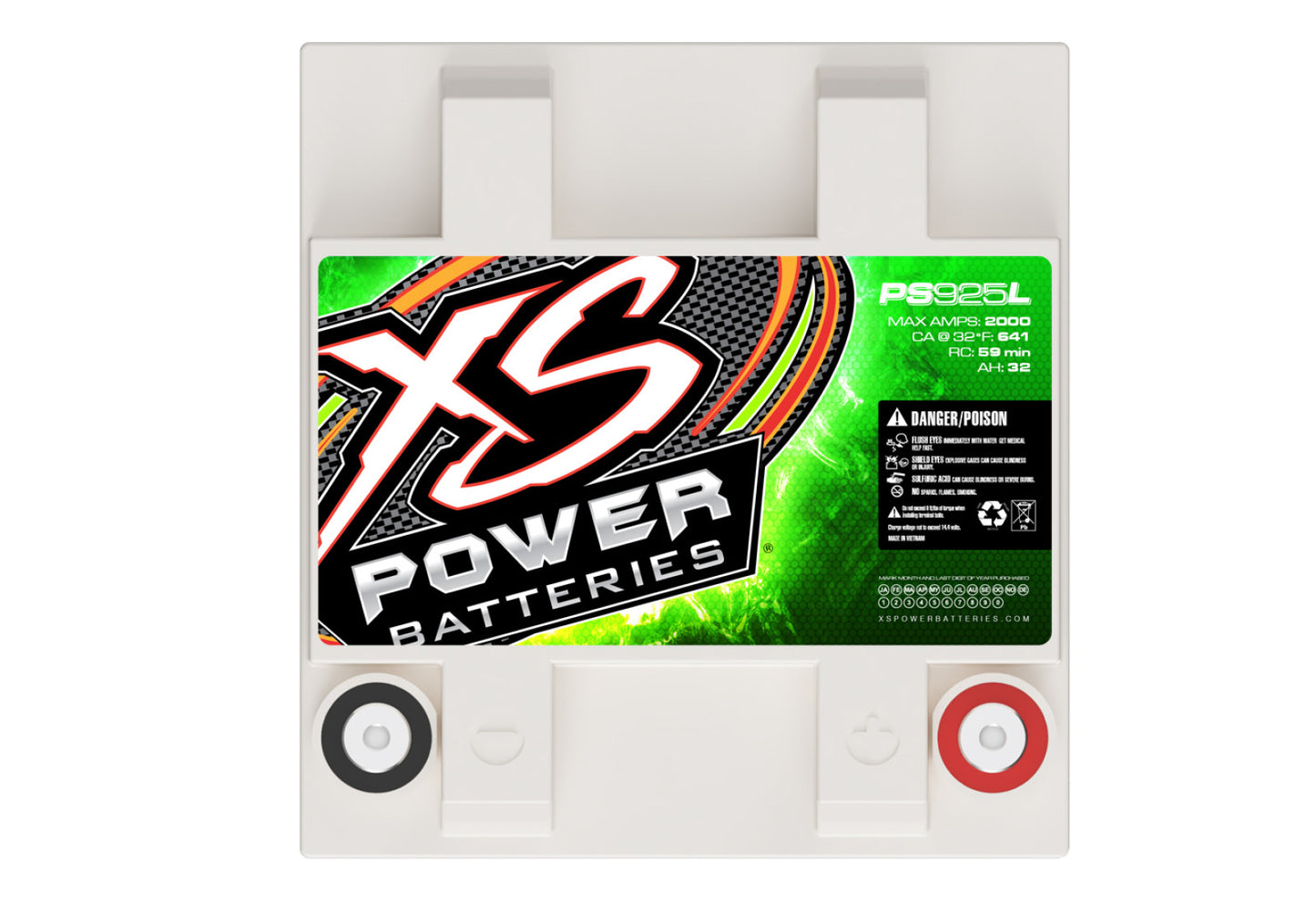 XS Power Batteries 12V AGM Powersports Series Batteries - M6 Terminal Bolts Included 2000 Max Amps PS925L