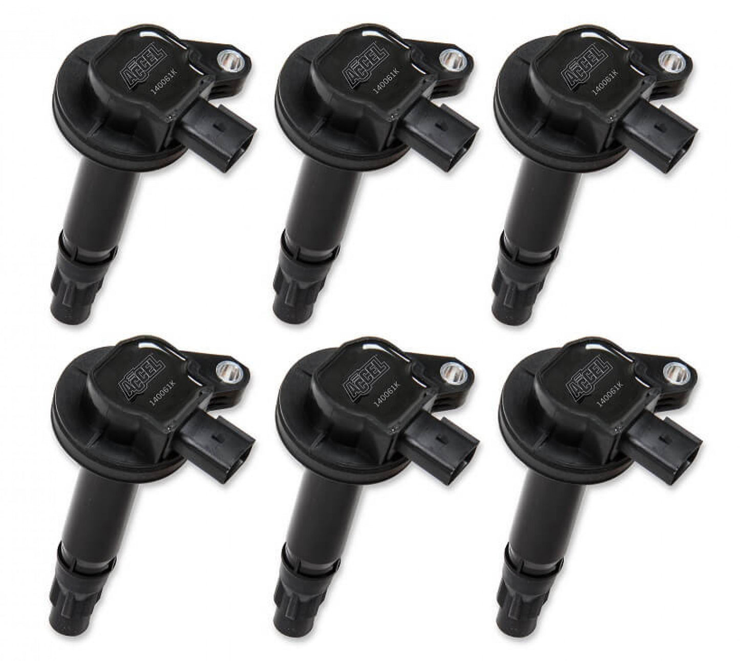 ACCEL Ignition Coil - Super Coil series - 2007-2016 Ford 3.5L/3.7L V6, Black, 6-pack 140061K-6