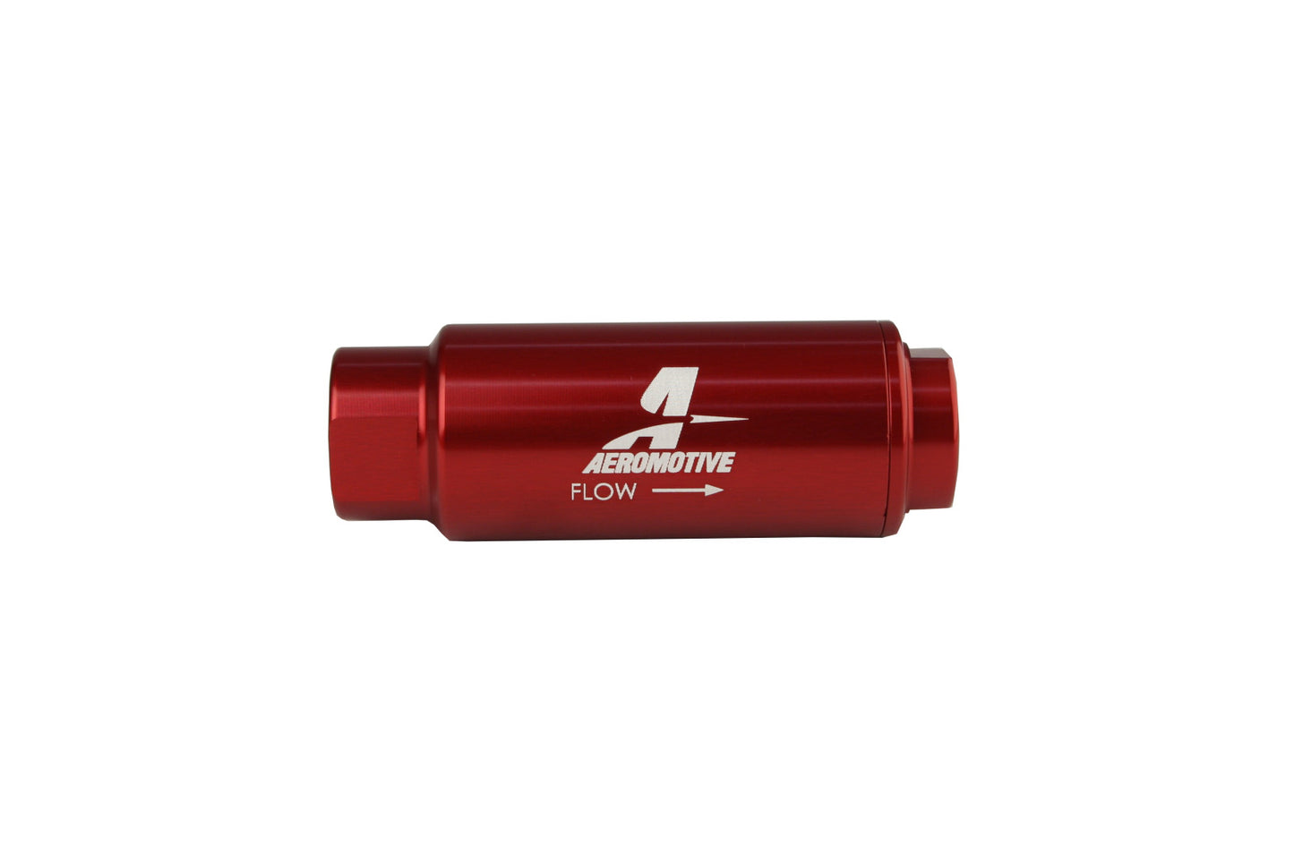 Aeromotive Filter, In-Line, 40-m Fabric Element, 3/8 ‚Äö NPT Port, Bright-Dip Red, SS Series, 1-1/4" OD 12303