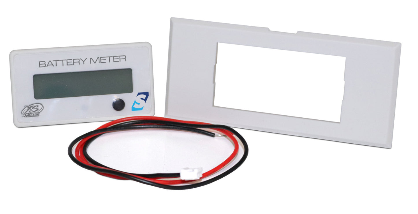 XS Power Batteries Capacity Meter for AGM, LFP, LTO with Blue Backlight, Direct Fit For Group 31 Batteries VM31