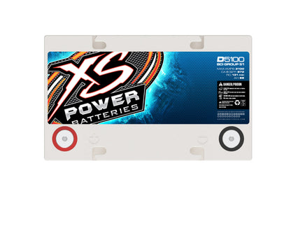 XS Power Batteries 12V AGM D Series Batteries - M6 Terminal Bolts Included 3100 Max Amps D5100