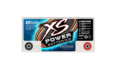 XS Power Batteries 12V AGM D Series Batteries - M6 Terminal Bolts Included 800 Max Amps D545