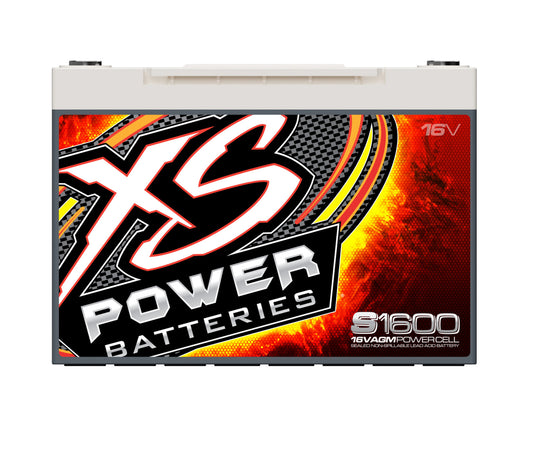 XS Power Batteries 16V AGM Batteries - 3/8" Stud Terminals Included 2000 Max Amps S1600