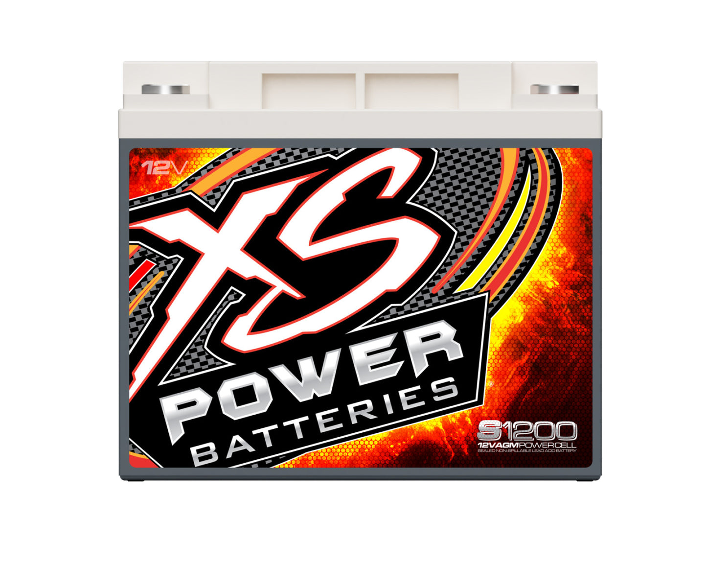 XS Power Batteries 12V AGM S Series Batteries - Automotive Terminals Included 2600 Max Amps S1200