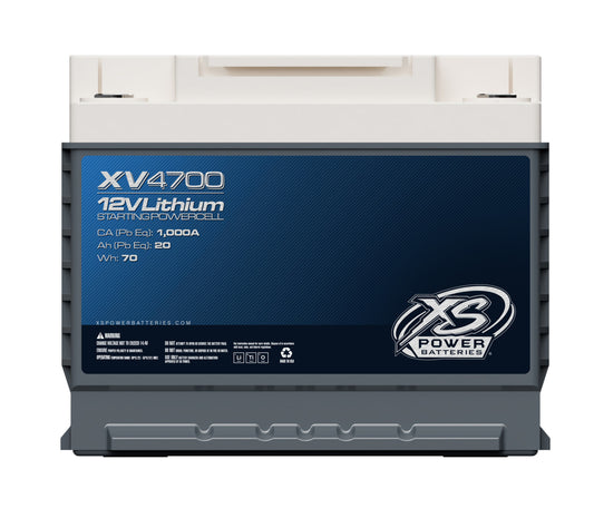 XS Power Batteries 12V Lithium Titanate XV Series Batteries - M6 Terminal Bolts Included 1335 Max Amps XV4700