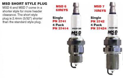 MSD Iridium Spark Plug - Shorty '3741